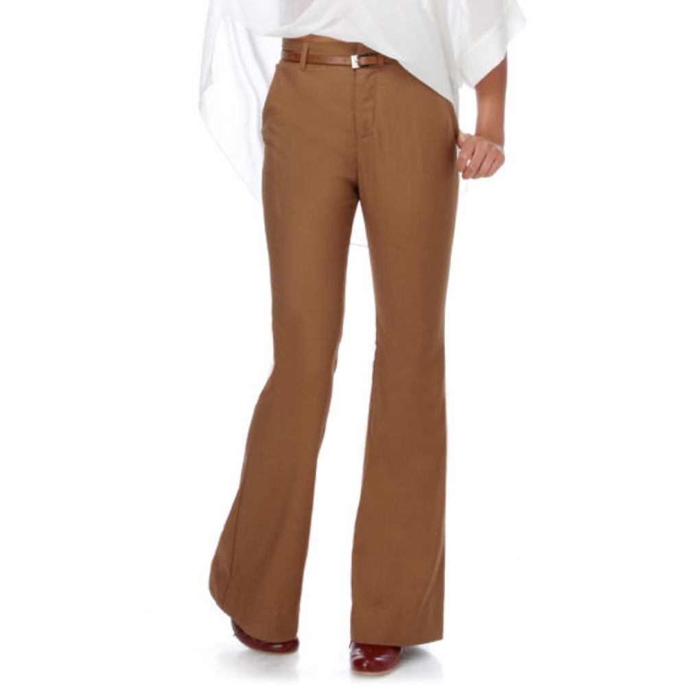 BB Dakota Hadley Flare Camel Colored Pants